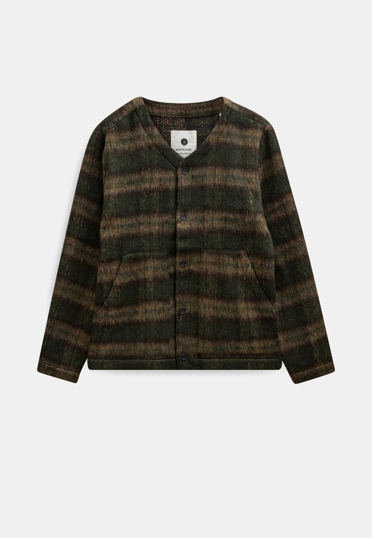 ANERKJENDT / AKDAN HEAVY TWILL CHECK OVERSHIRT / Forest night