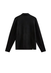 ANERKJENDT / AKSVEND NEEDLE RIB KNIT CARDIGAN / Caviar