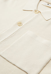 ANERKJENDT / AKSVEND NEEDLE RIB KNIT CARDIGAN / Tofu