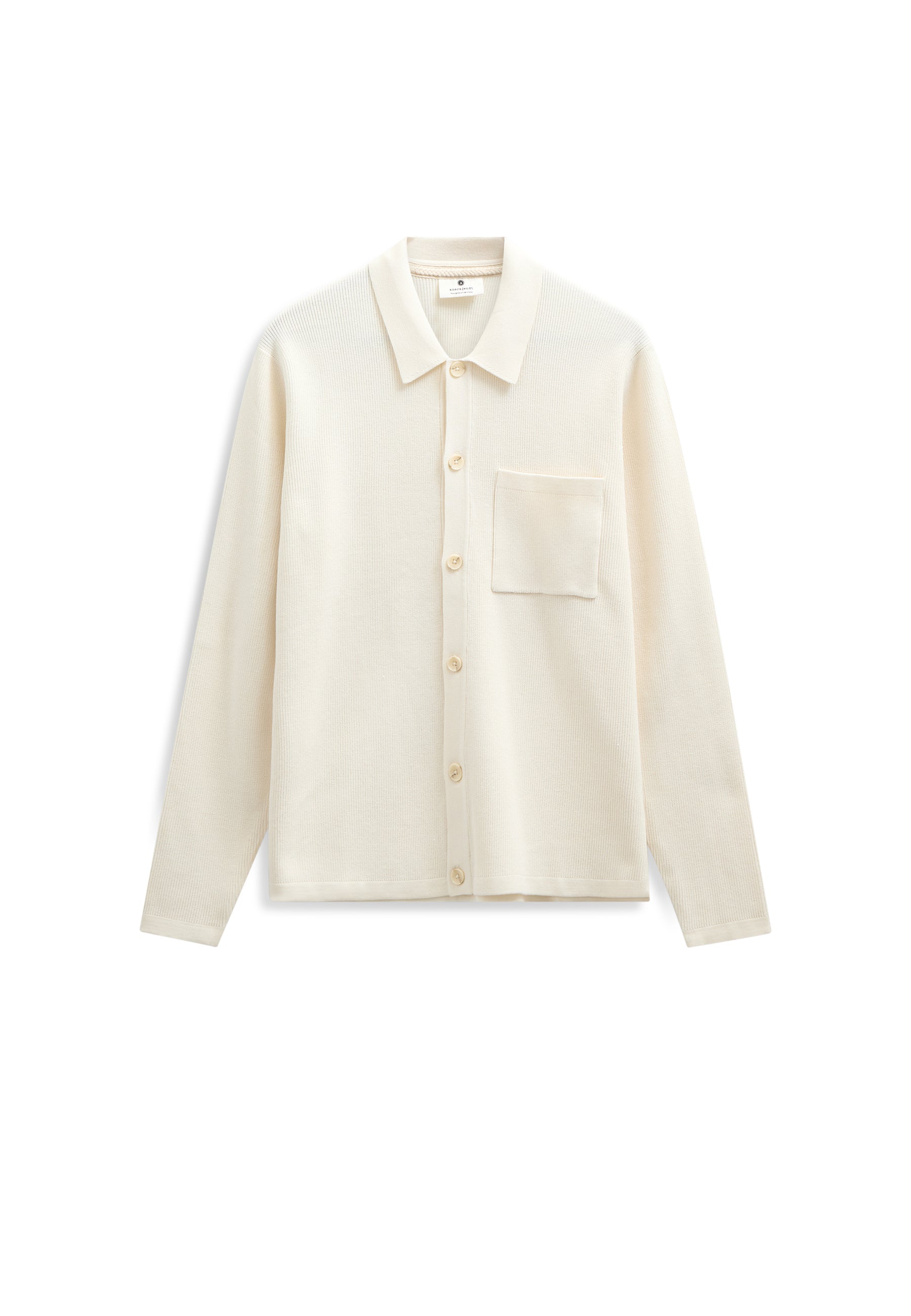 ANERKJENDT / AKSVEND NEEDLE RIB KNIT CARDIGAN / Tofu