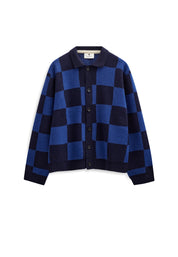 ANERKJENDT / AKSINUS CHECK MERINO KNIT / Sky Captain