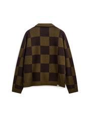 ANERKJENDT / AKSINUS CHECK MERINO KNIT / Forest night