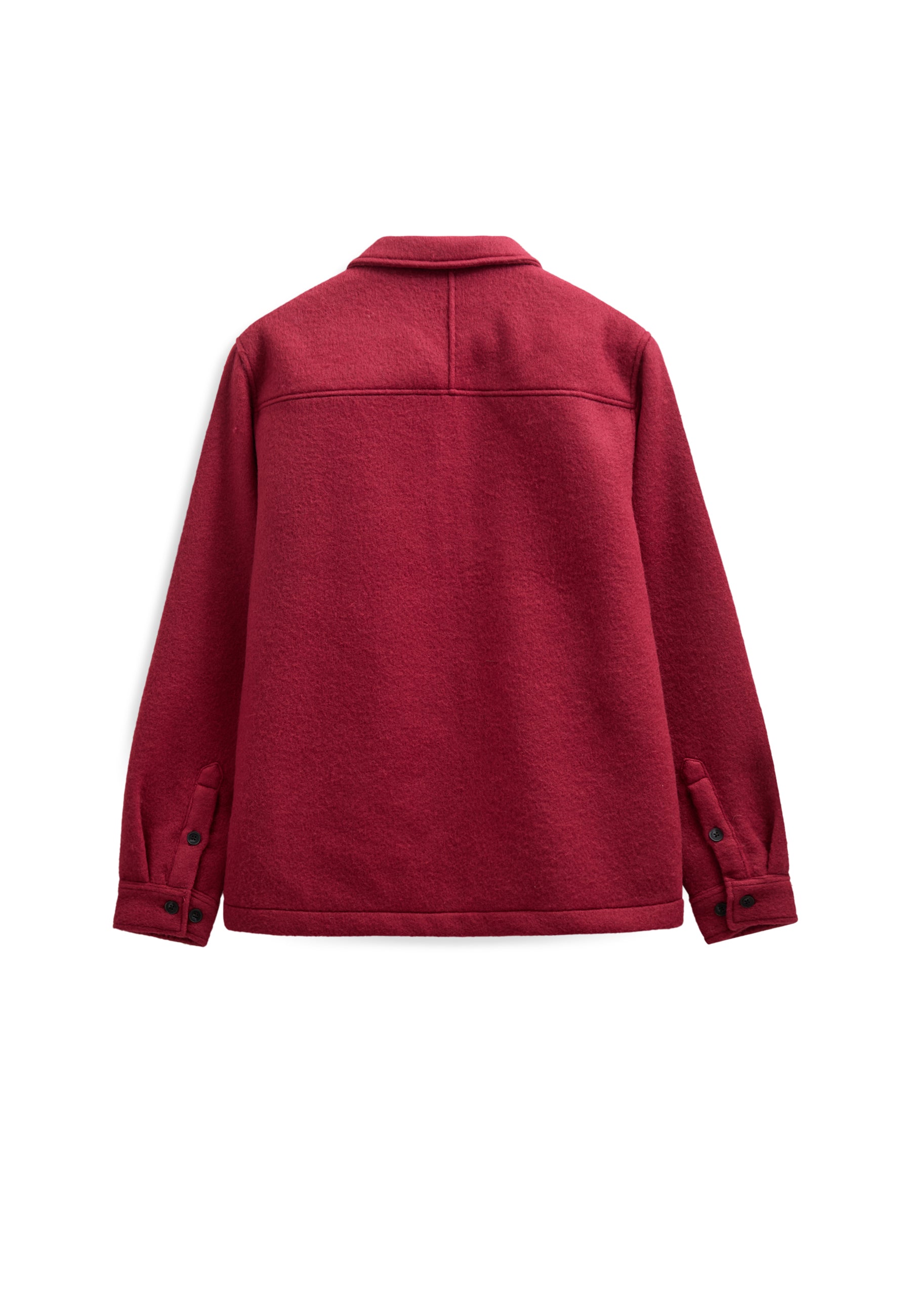 ANERKJENDT / AKHANKY BOILED WOOL OVERSHIRT / Red Dahlia