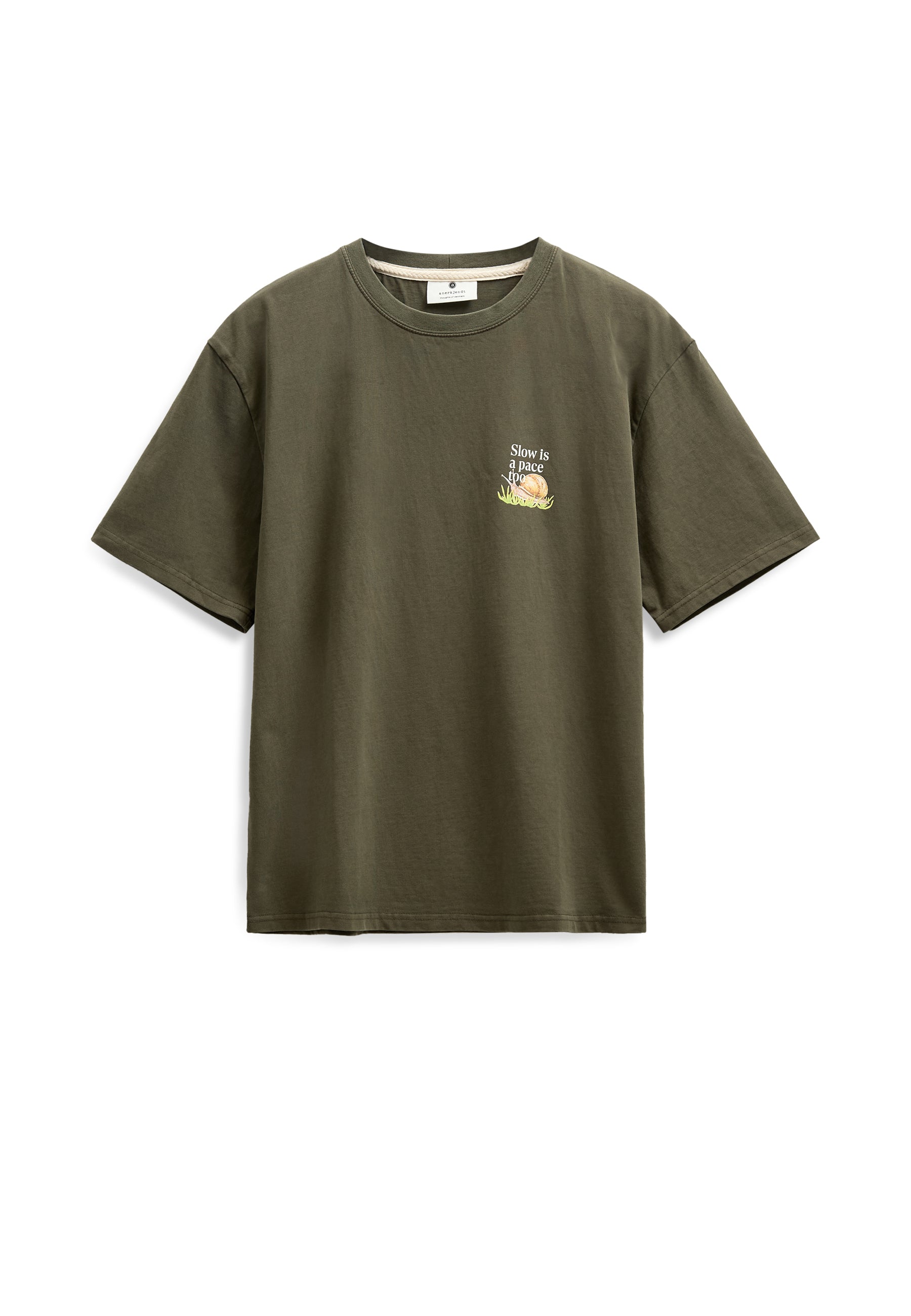 ANERKJENDT / AKVILLADS SLOW S/S TEE / Forest night