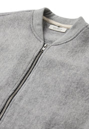 ANERKJENDT / AKROBIN BOILED WOOL GILET / Light grey mel