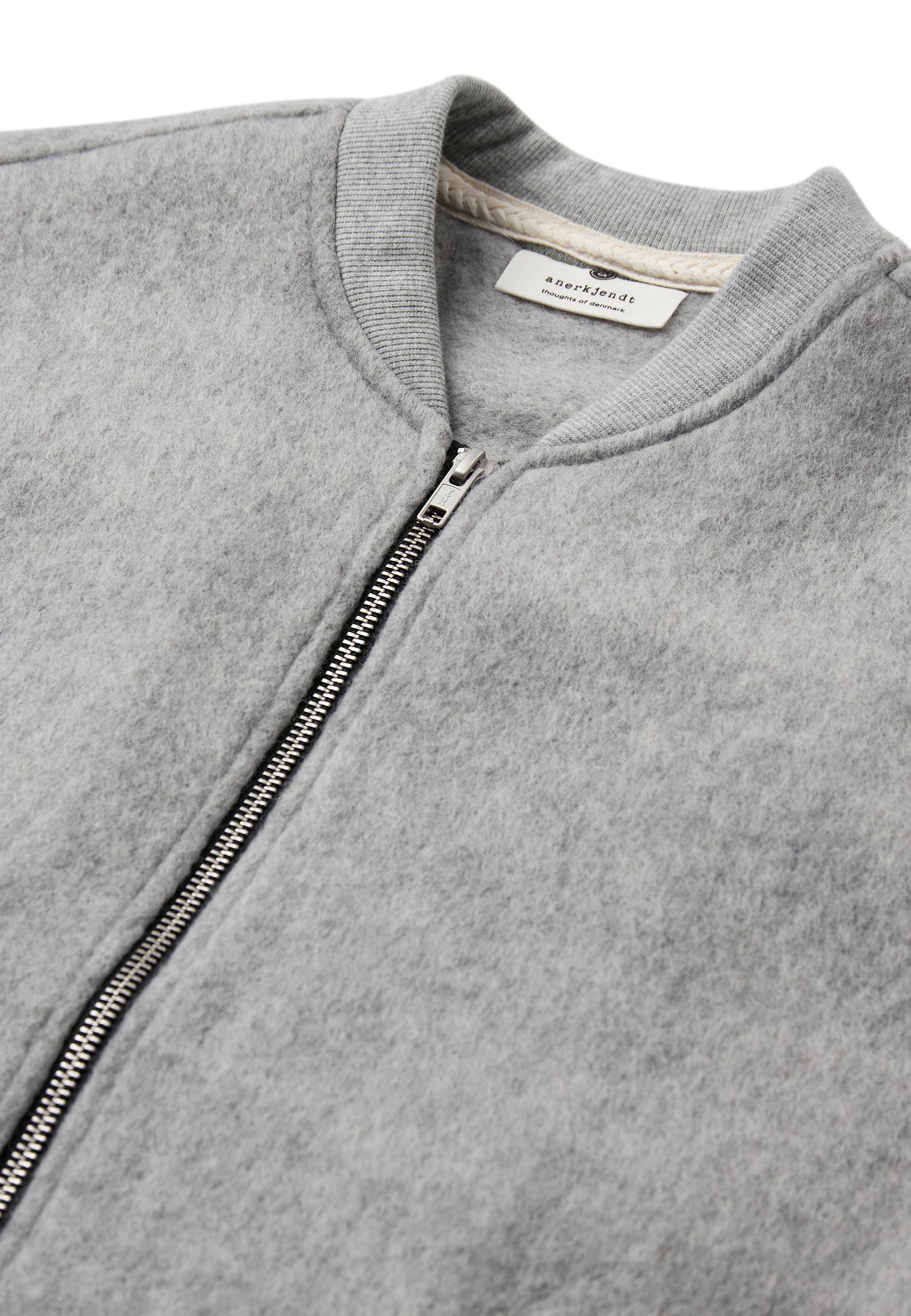 ANERKJENDT / AKROBIN BOILED WOOL GILET / Light grey mel
