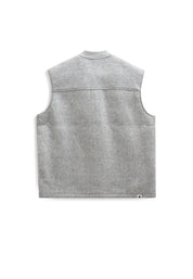 ANERKJENDT / AKROBIN BOILED WOOL GILET / Light grey mel
