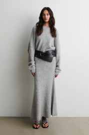 SECOND FEMALE / Pollenza Knit Skirt / Light Grey Melange