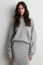 SECOND FEMALE / Pollenza Knit Pullover / Light Grey Melange
