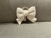 Gepolsterte Schleife aus Baumwolle 14x15cm: Sahnecreme