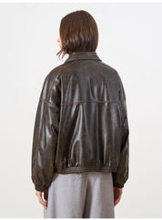 EDITED / Jilian Jacket PU / Dark Brown Washed