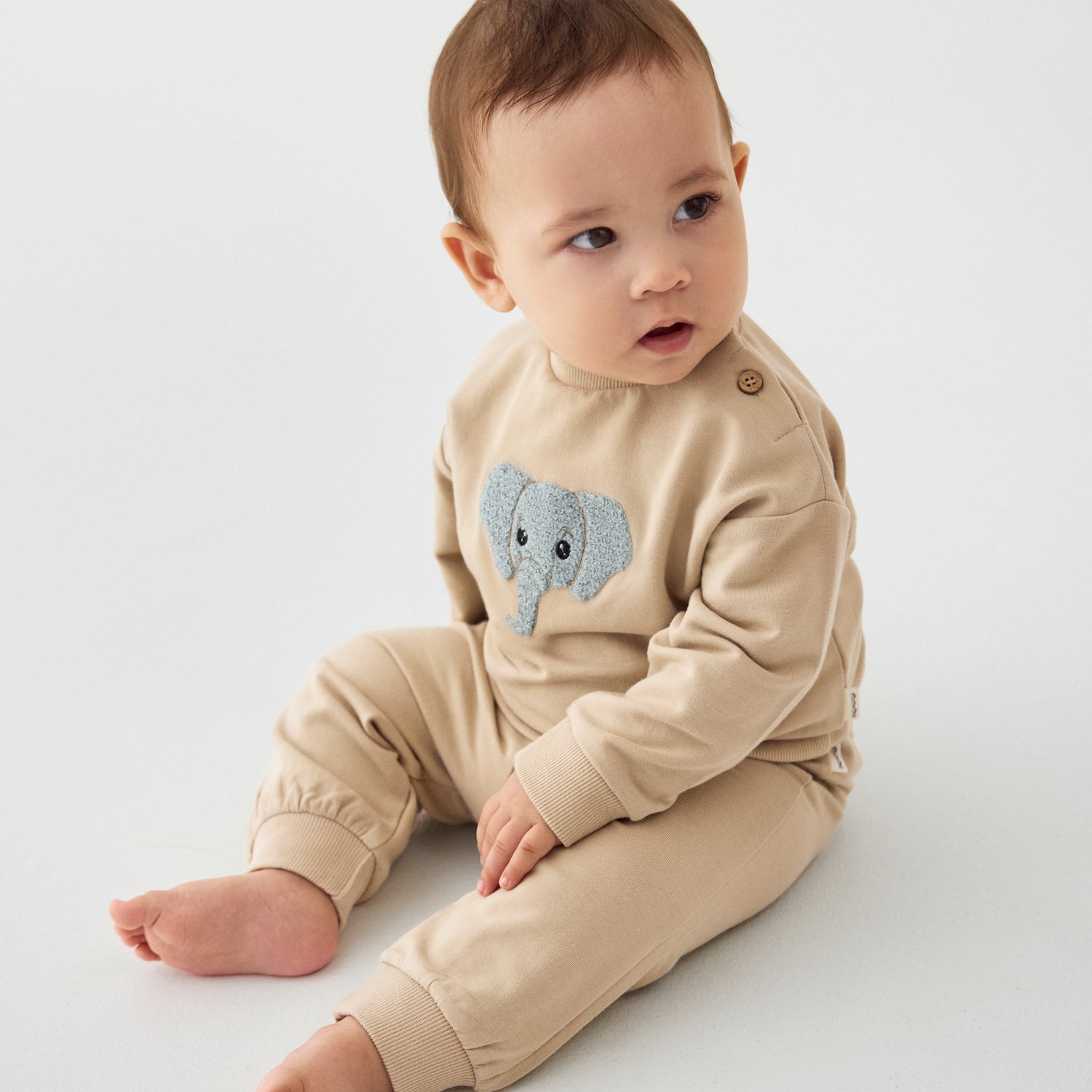 Minymo / Pants Sweat / White Pepper