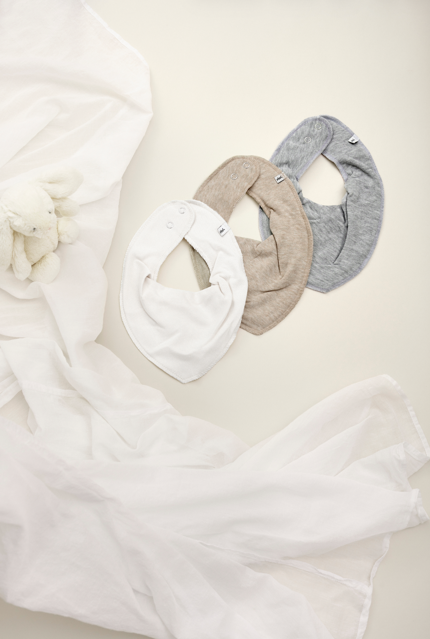Pippi / Bandana Bib - Absorbent / Marshmallow White
