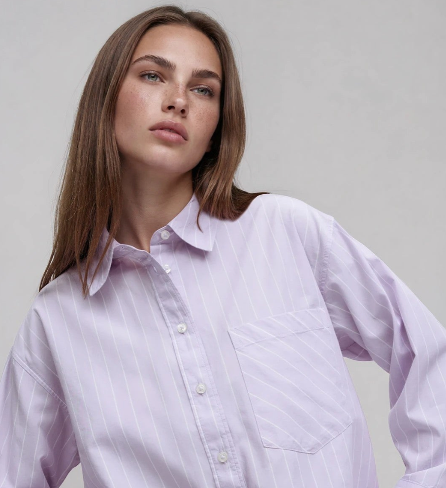 Gina Tricot / Poplin shirt / Purple/stripe