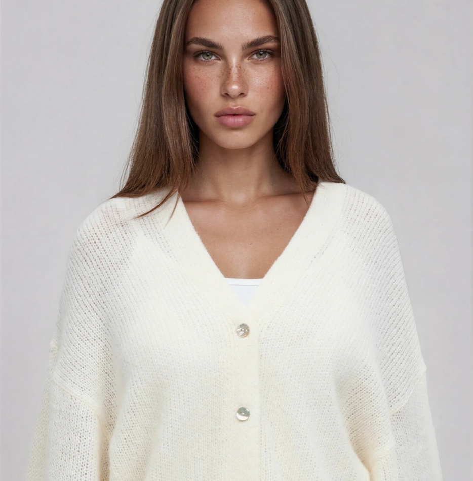 Gina Tricot / Chunky knitted cardigan / Offwhite