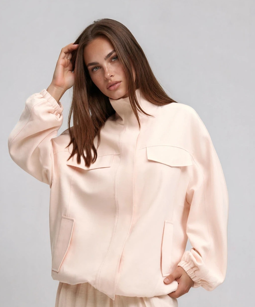 Gina Tricot / High neck cargo jacket / Peach (2560)