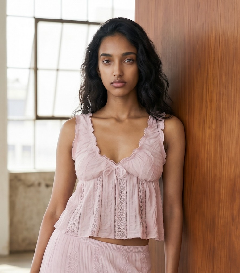 Gina Tricot / Lace top / Light lilac (4005)