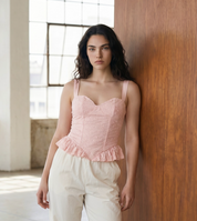 Gina Tricot / Lace singlet / Powder pink (3020)