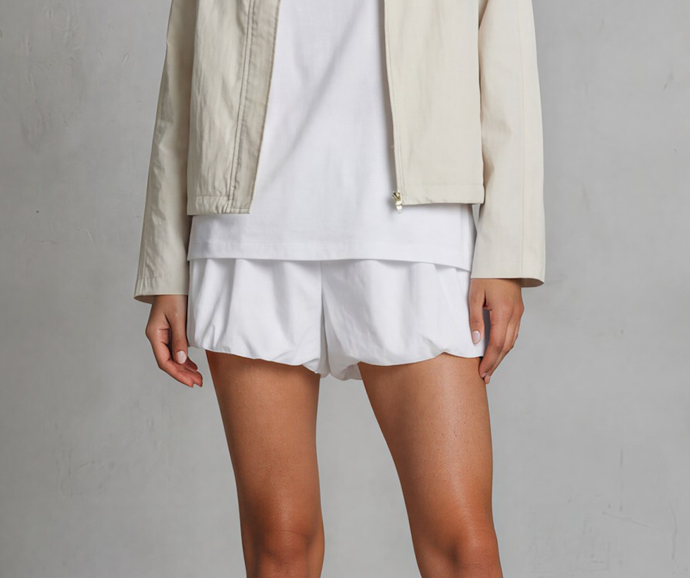 Gina Tricot / Mini balloon shorts / White (1000)