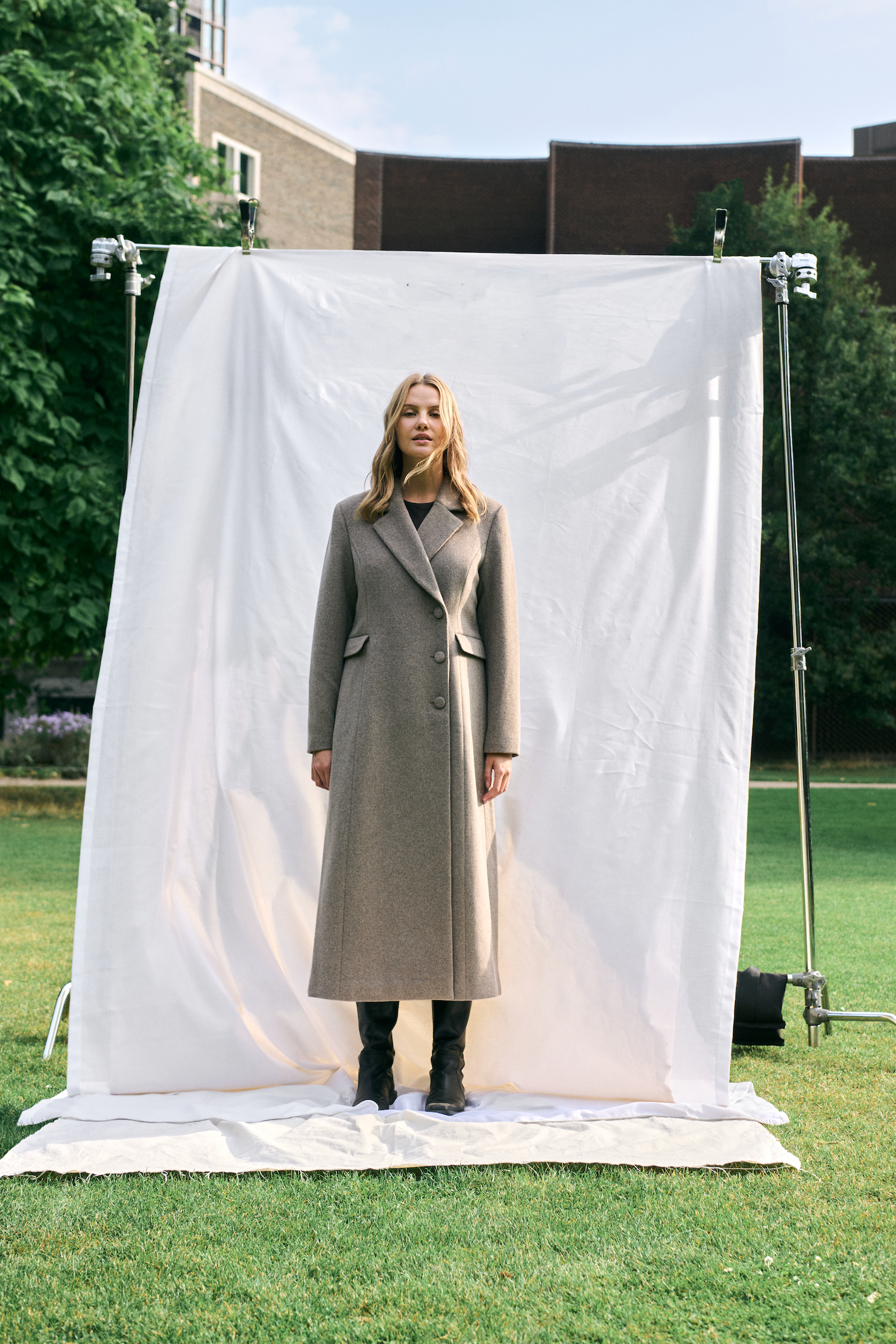 MbyM / Iva Long-M Lava Outerwear / Greige Melange
