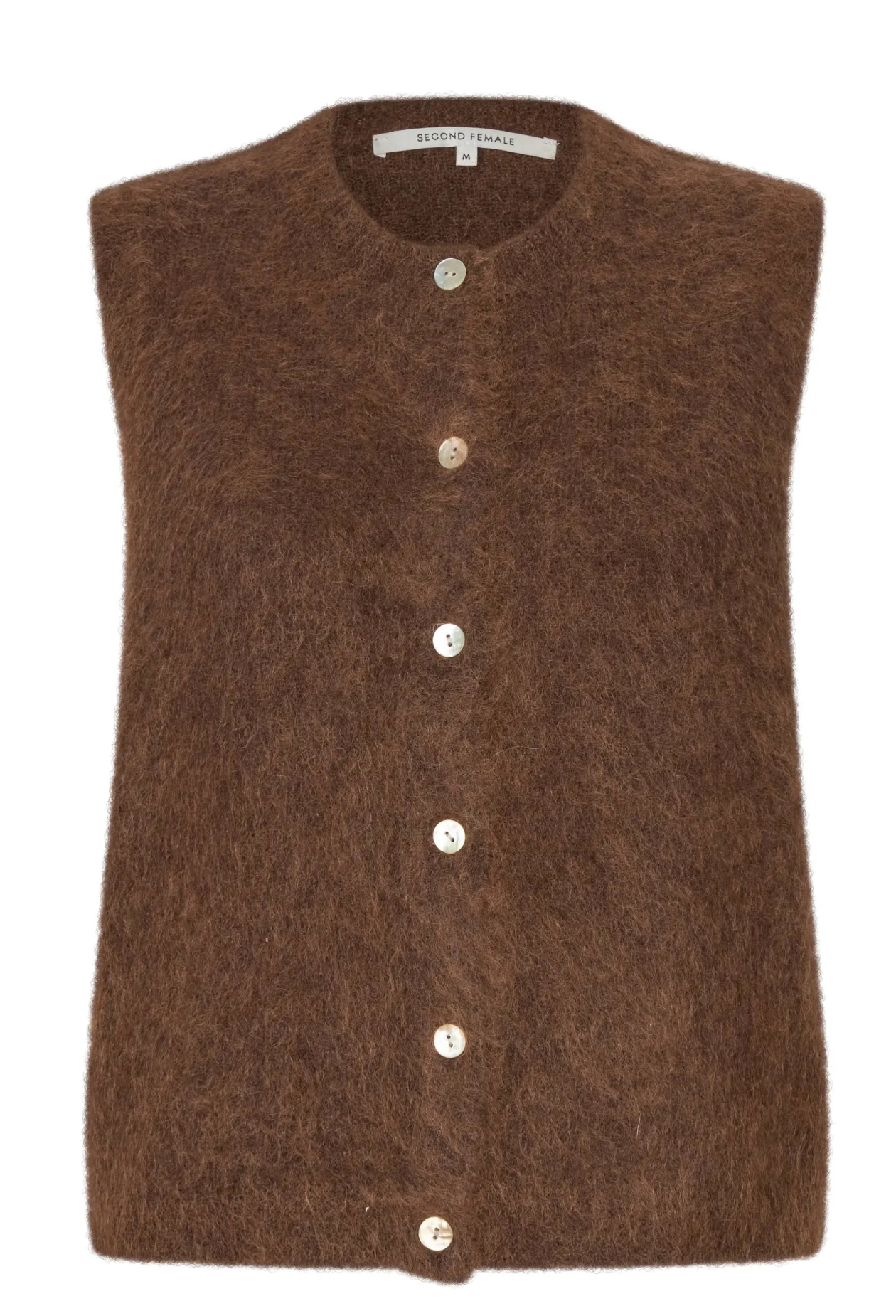 SECOND FEMALE / Brook Knit Button Vest / Carafe