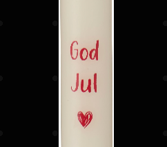 Ib Laursen / Dünne hohe Kerze God Jul Stearin Ø:1,3 H:20 Nordisches Umweltzeichen