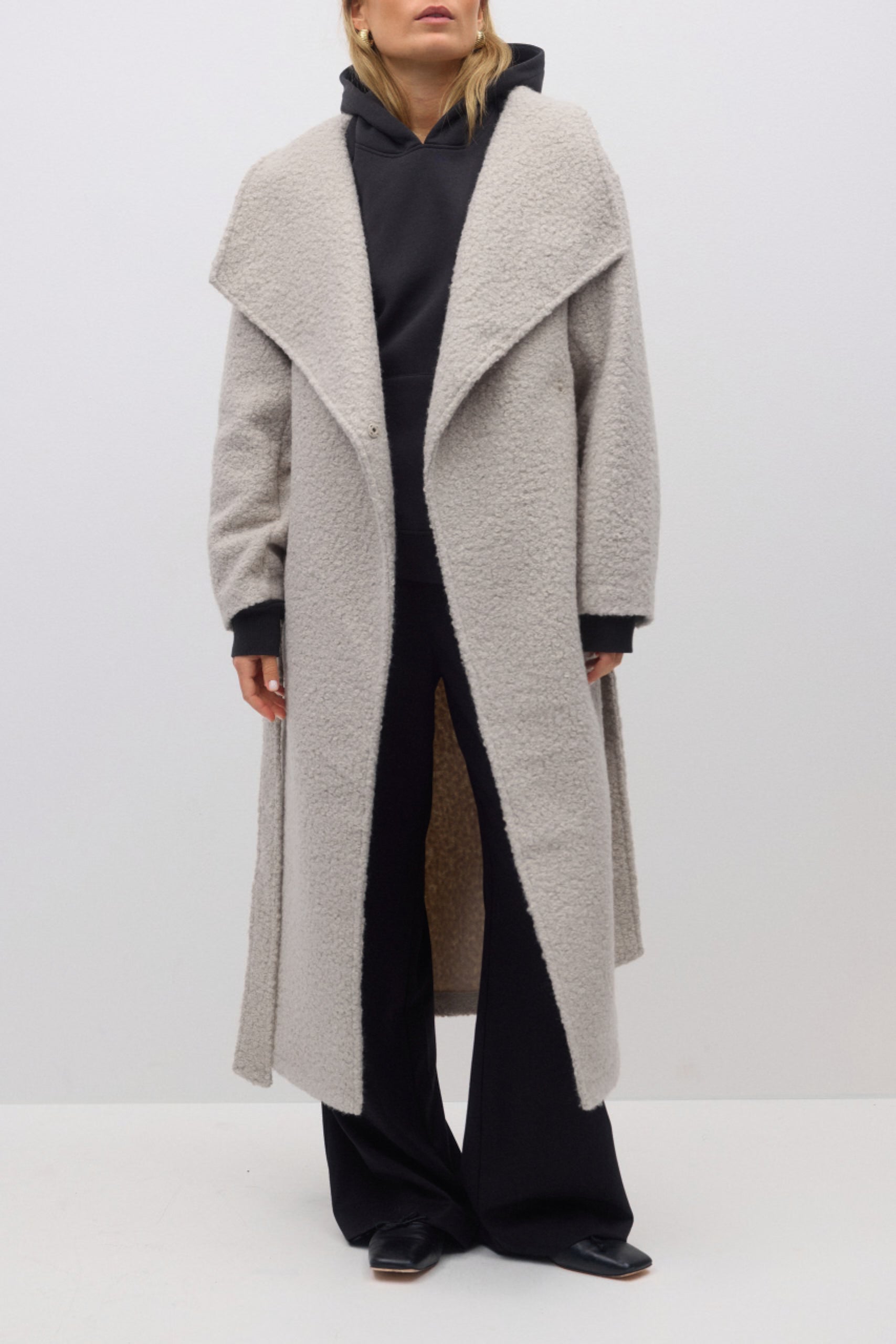 Gina Tricot / Soft boucle long coat / Soft beige