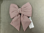 Gepolsterte Schleife aus Baumwolle mit schmalen Streifen 25x35 cm: Burgunderrot