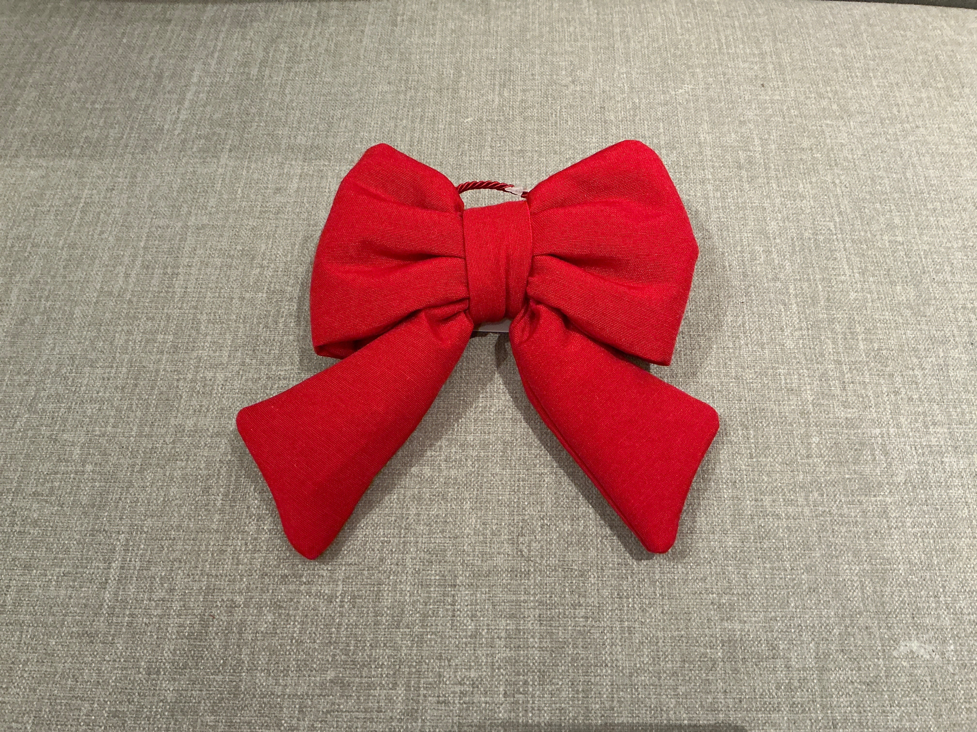 Gepolsterte Schleife aus Baumwolle 14x15cm: Rosso