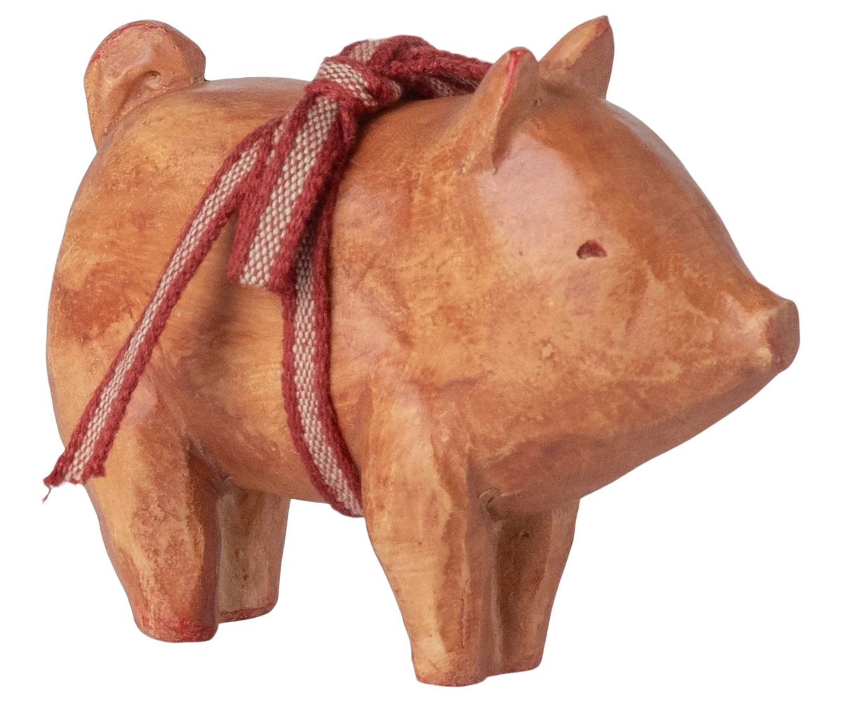 Maileg / Schwein mit Schleife / Rosa