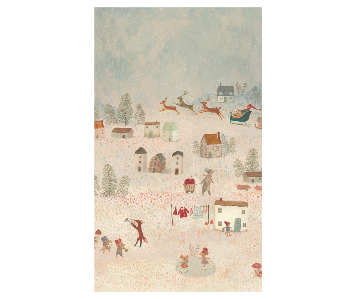 Maileg / Geschenkpapier, 10 m - Santa is coming