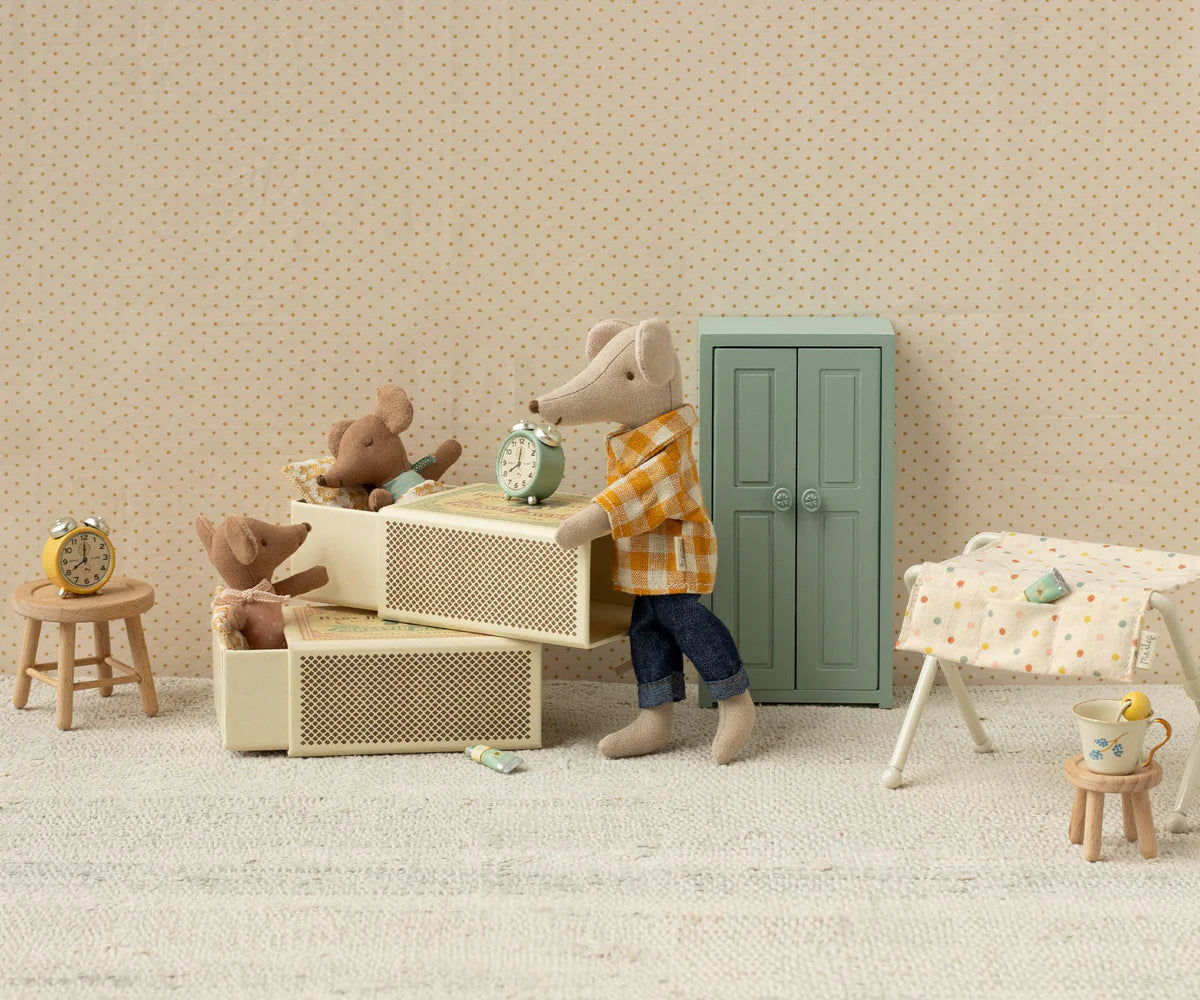 Maileg / Schläfrige Babymaus in Matchbox - Blue