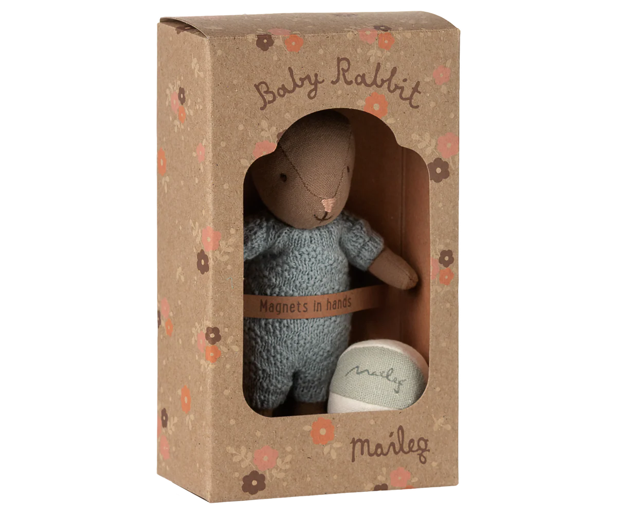 Maileg / Kaninchen Set, Mikro - Braun - Blau