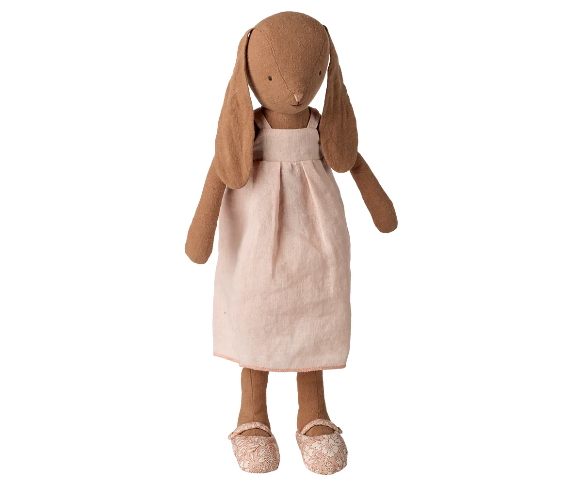 Maileg / Hase, Größe 3 - Schokoladenbraun- Kleid und Schuhe