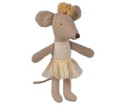 Maileg / Ballerina Maus, Kleine Schwester – Off Weiß