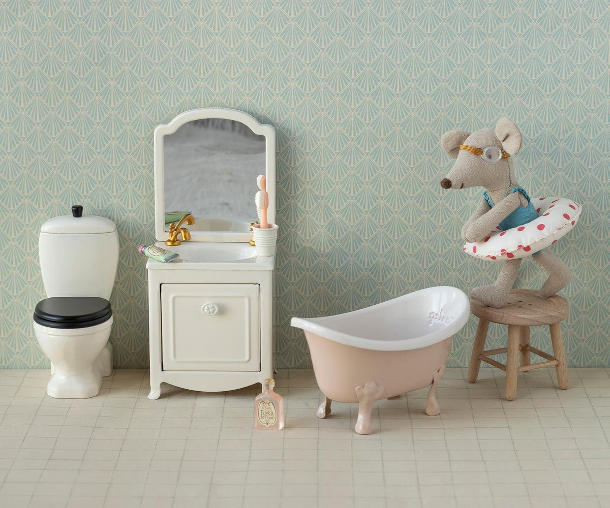 Maileg / Badewanne, Maus – Rosa