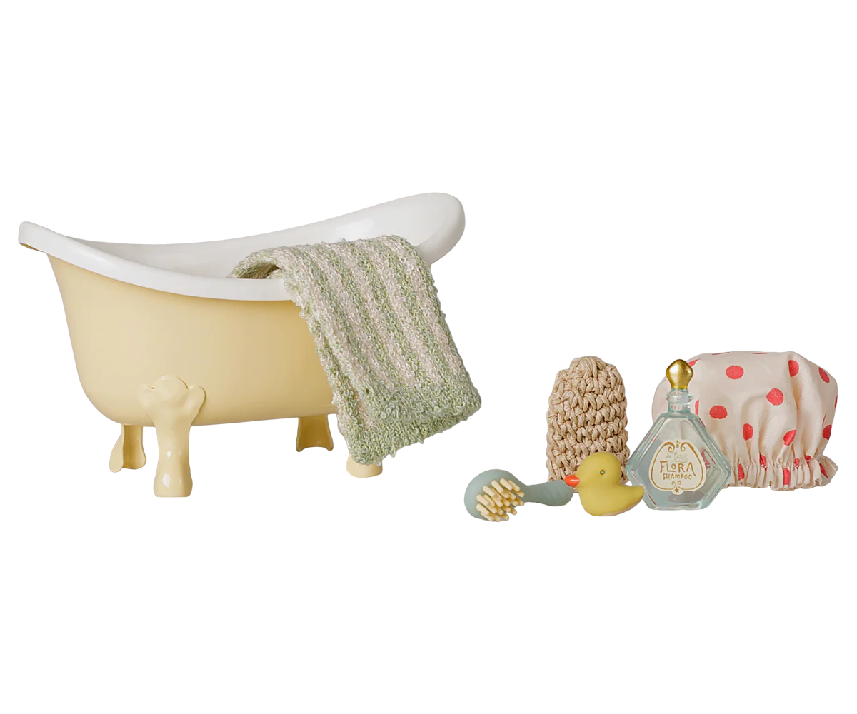 Maileg / Badewannenset, Maus – Gelb