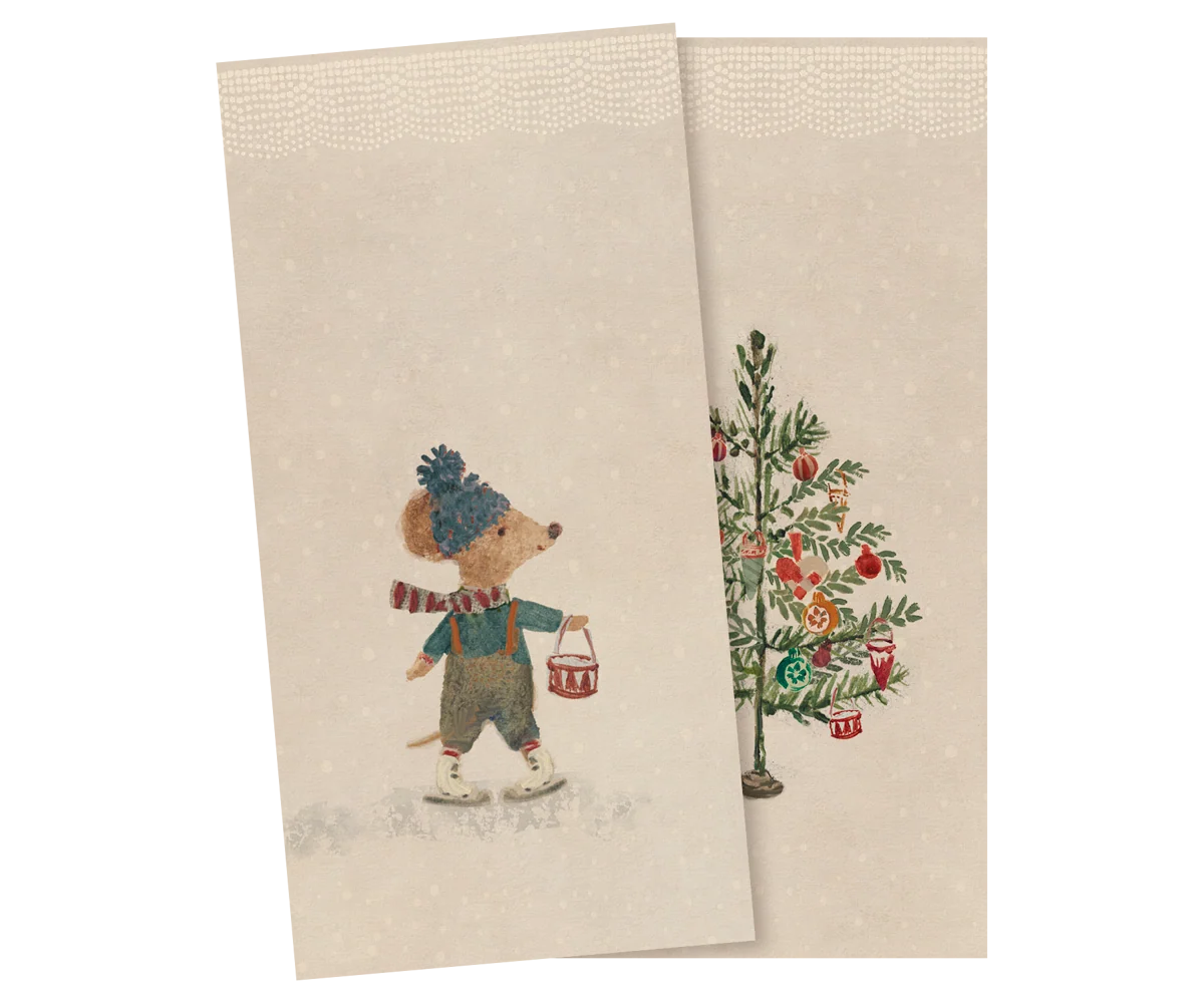 Maileg / Serviette, Kleine – Weihnachtsmäuse