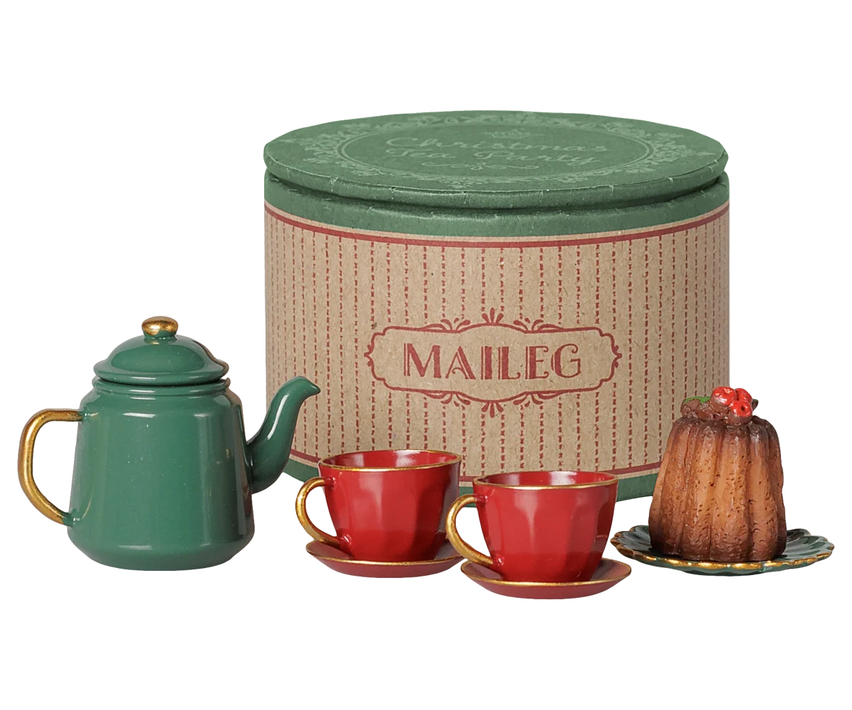Maileg / Weihnachtsteeparty, Maus – Rot/Grün