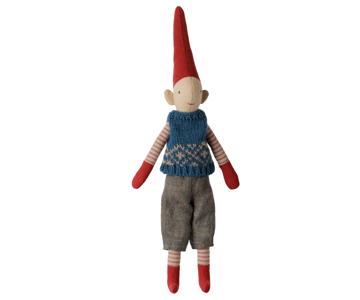 Maileg / Pixy, Größe 1 – Junge – Blaue gestrickte Weste