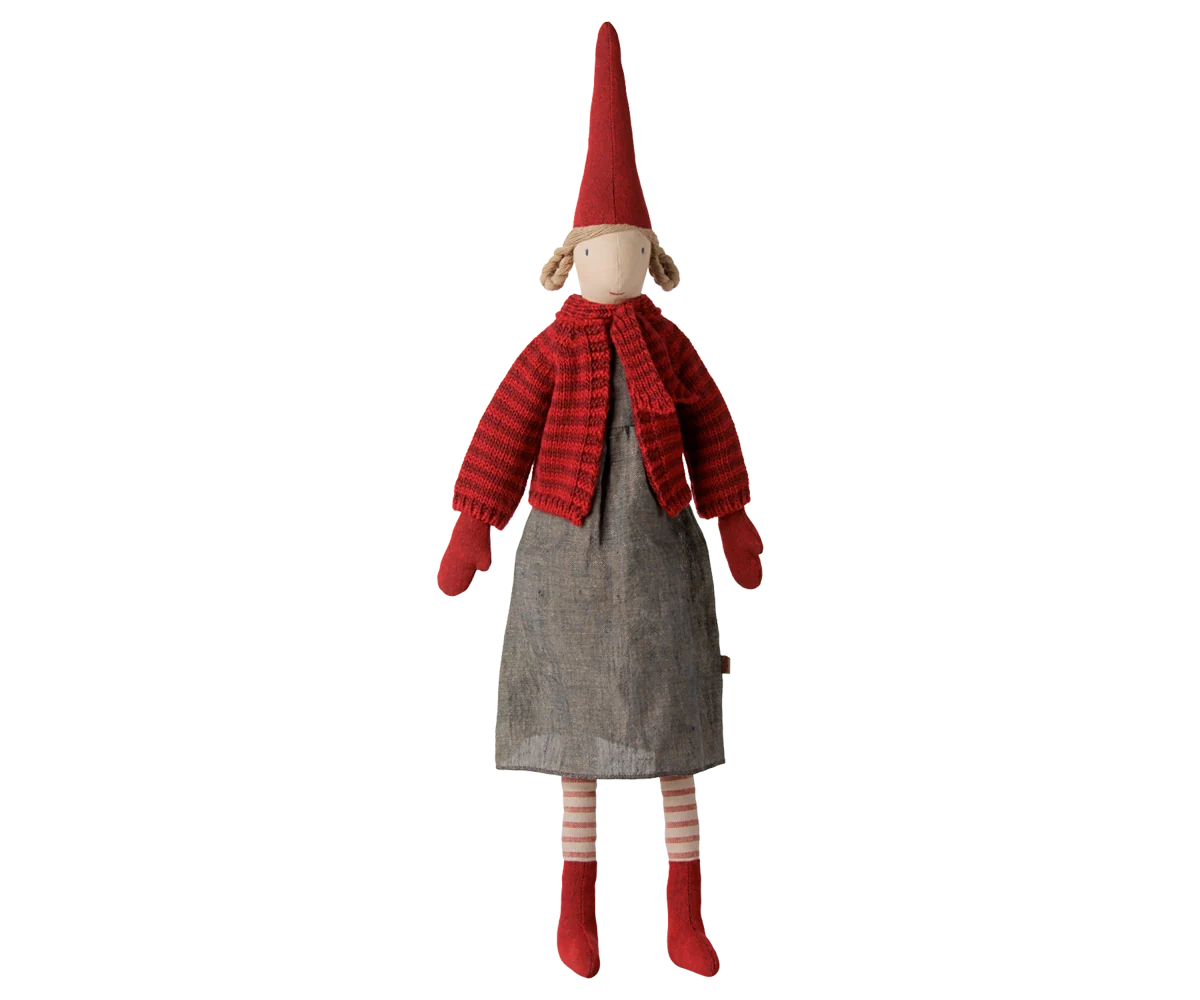 Maileg / Pixy, Größe 4 - Mädchen - Gestreifte gestrickte Strickjacke