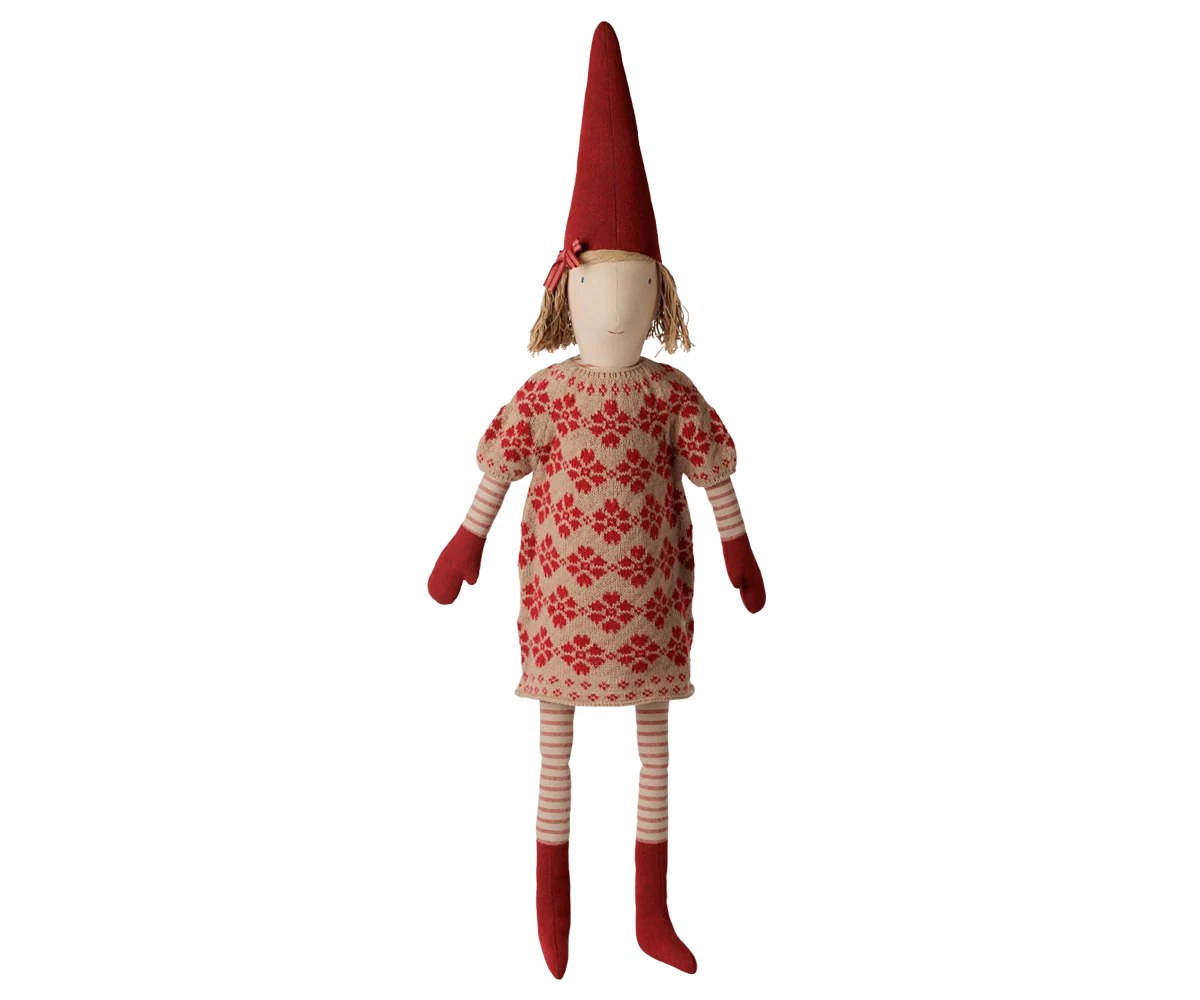 Maileg / Pixy, Größe 5 - Mädchen - Gestricktes Blumenkleid