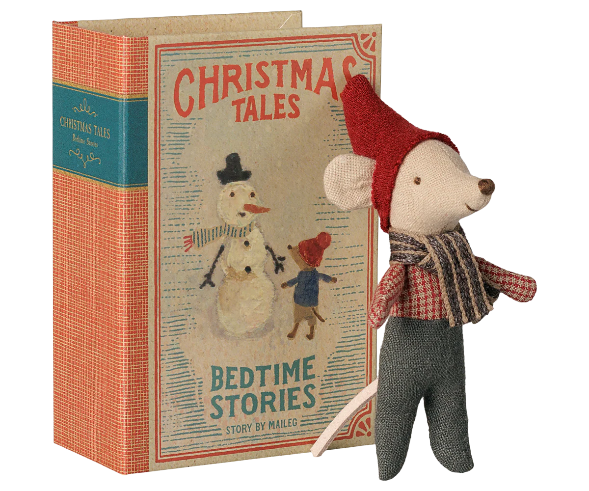 Maileg / Weihnachtsmaus, Baby im Buch