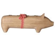 Maileg / Holzkerzenhalter, Schwein, Advent groß – Natur