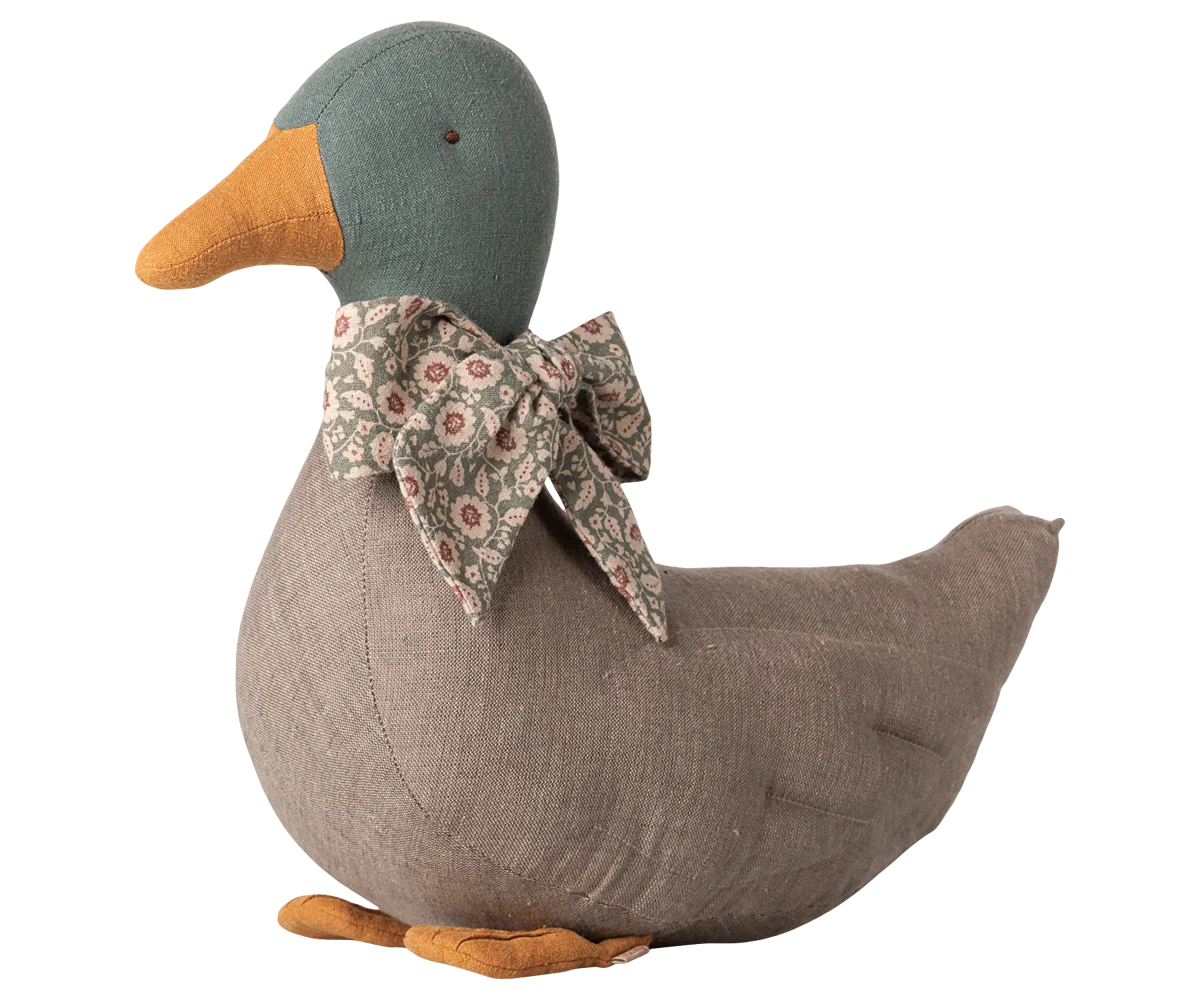 Maileg / Ente mit Schleife – Grau