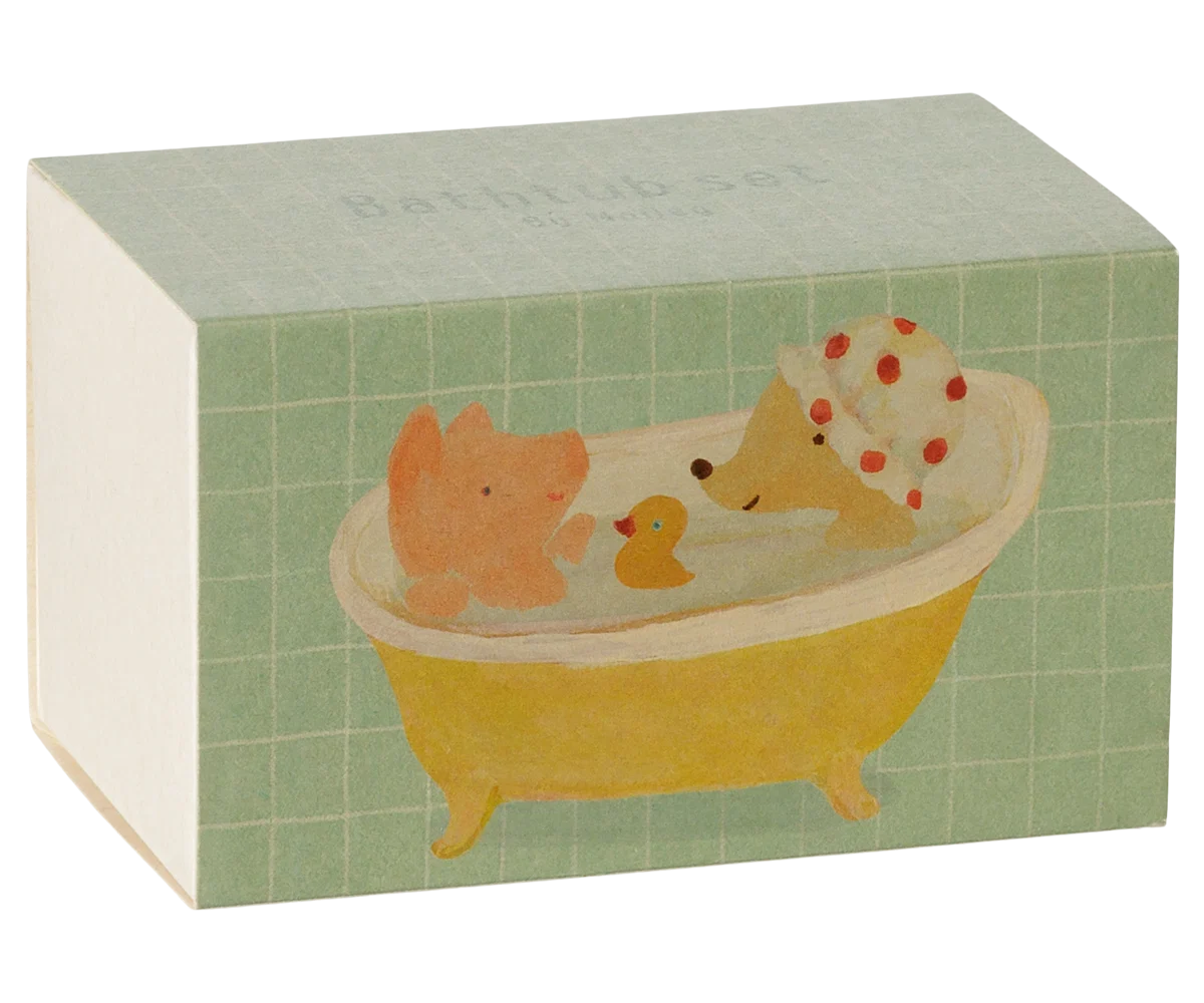 Maileg / Badewannenset, Maus – Gelb