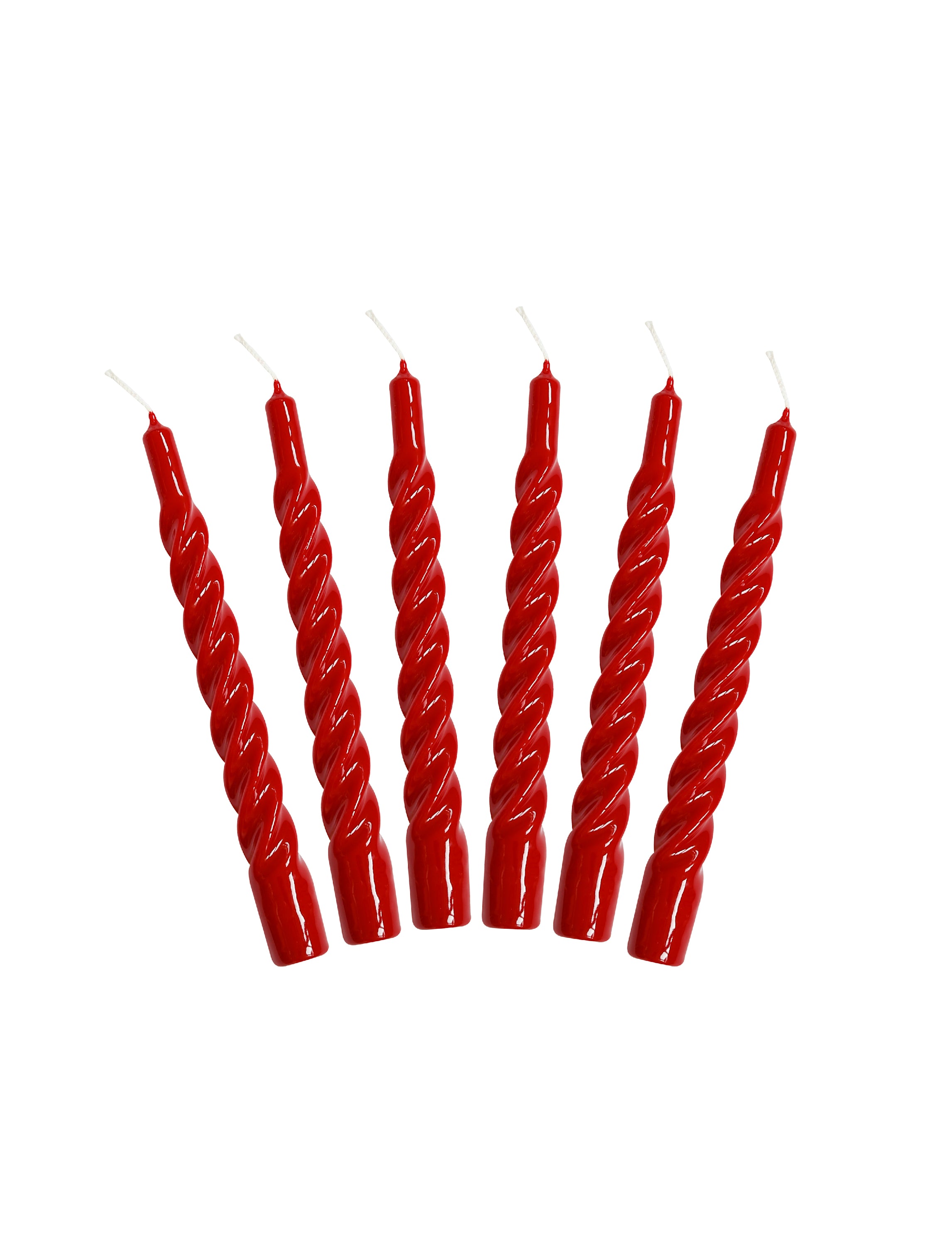 Kunstindustrien / Candles with a Twist - Taper Candle 21 cm / Christmas Red #14