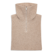 Sui Ava / Cashmere Zip-up Neck Warmer / Camel