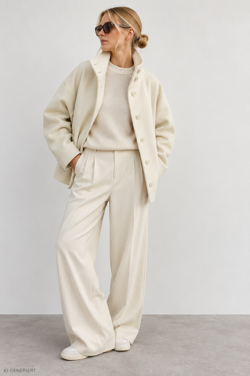 Gina Tricot / Funnel neck jacket / Cream (1047)