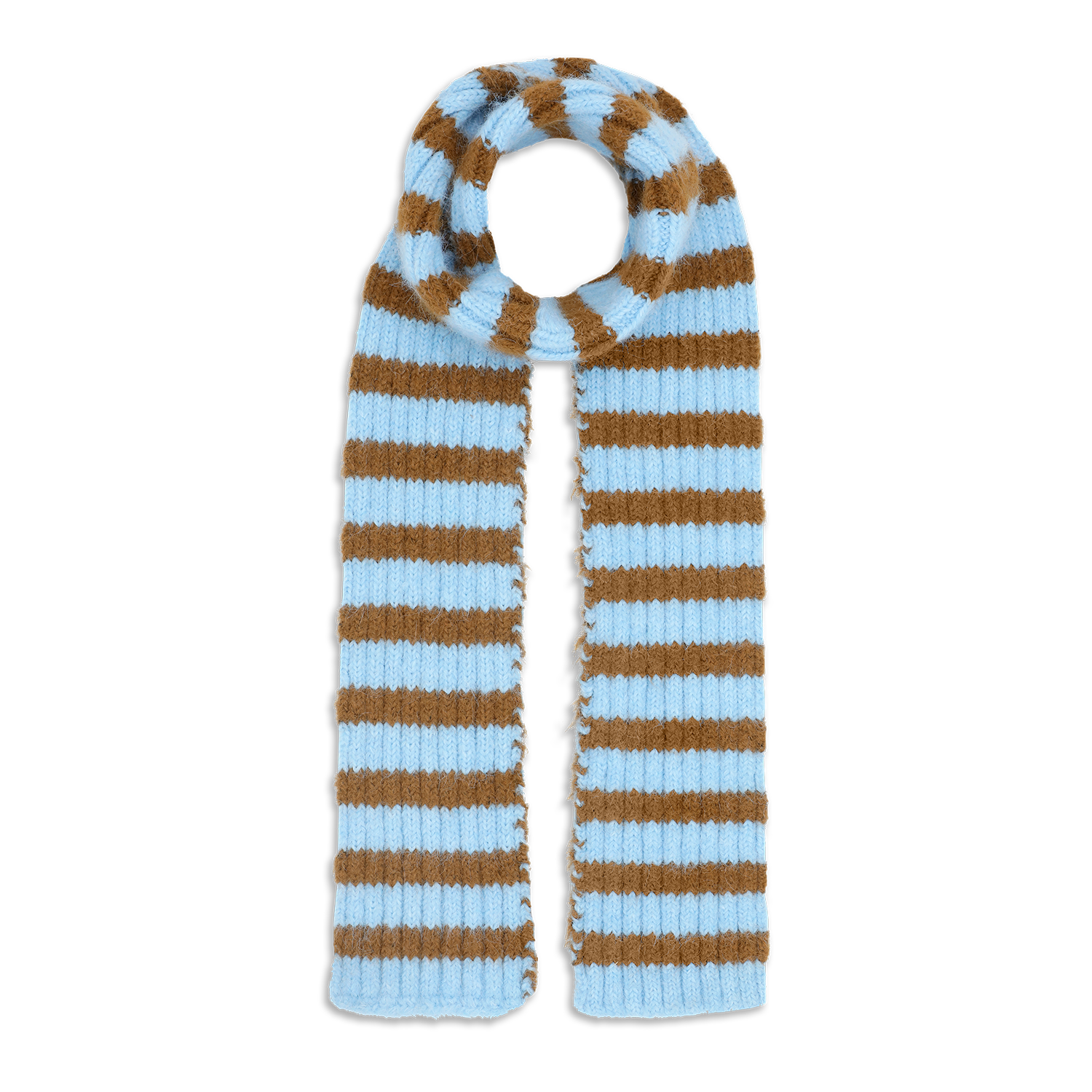 Sui Ava / Clara Slim Scarf / Blue // Brown